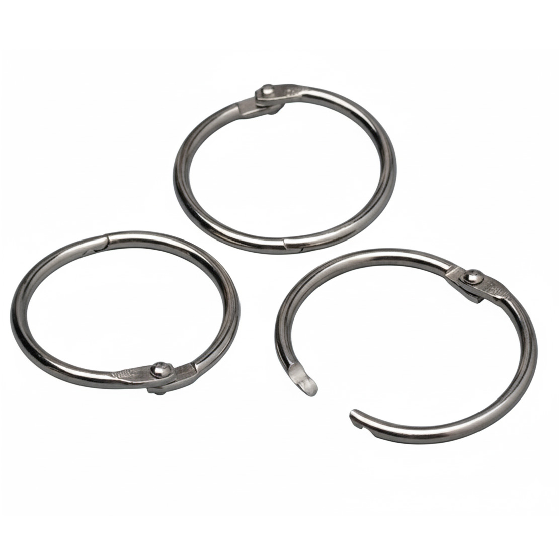 Kółko metalowe srebrne - zawieszkowe